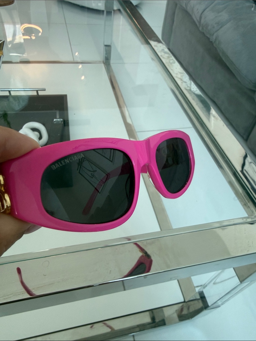 Balenciaga Kids Pink Cat-Eye Sunglasses - Picture 4 of 6